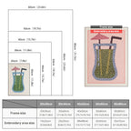 Size chart for punch needle kits from 20 x 30 cm to 60 x 80 cm