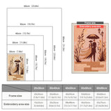 Size chart for punch needle kits from 20 x 30 cm to 60 x 80 cm