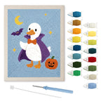 Vampire Goose punch needle kit: finished canvas with threads, punch needle and threader