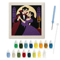 Vampire Waltz punch needle kit: finished canvas with threads, punch needle and threader