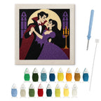 Vampire Waltz punch needle kit: finished canvas with threads, punch needle and threader