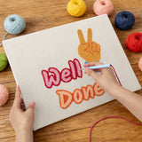 Punching the Well Done Hand design with the punch needle