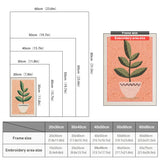 Size chart for punch needle kits from 20 x 30 cm to 60 x 80 cm