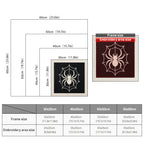 Size chart for square punch needle kits from 30 x 30 cm to 60 x 60 cm