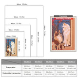 Size chart for punch needle kits from 20 x 30 cm to 60 x 80 cm