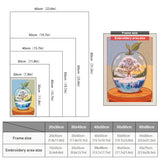 Size chart for punch needle kits from 20 x 30 cm to 60 x 80 cm