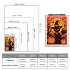 Size chart for punch needle kits from 20 x 30 cm to 60 x 80 cm