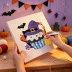 Punching the Witch Hat Cupcake design with the punch needle