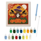 Witch Hat Tree punch needle kit: finished canvas with threads, punch needle and threader