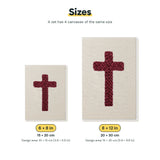 Size chart for the two mini canvas sizes: 6 x 8 in and 8 x 12 in