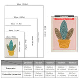 Size chart for punch needle kits from 20 x 30 cm to 60 x 80 cm