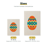 Size chart for the two mini canvas sizes: 6 x 8 in and 8 x 12 in